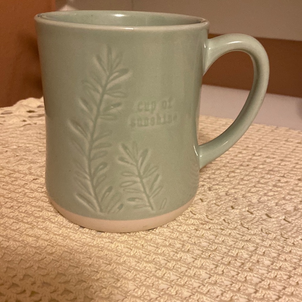 NWTR Complete Home sage green mug with “cup of sunshine”